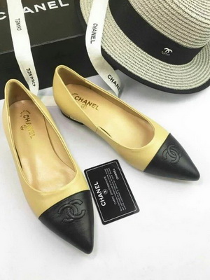 CHANEL Shallow mouth flat shoes Women--047